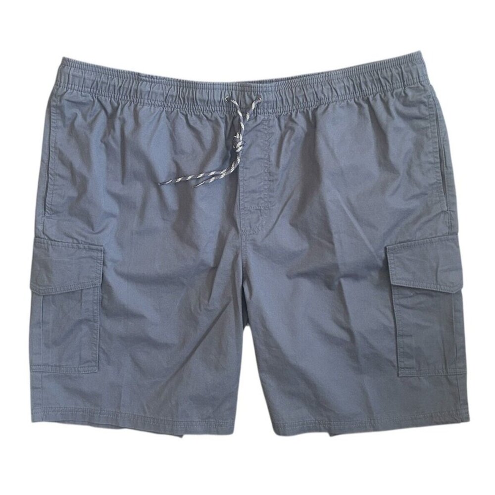 Amazon Essentials Men's Elastic Waist Cargo Shorts 100% Cotton Navy- XXL